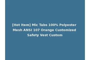 [Hot Item] Mic Tabs 100% Polyester Mesh ANSI 107 Orange Customized Safety Vest Custom