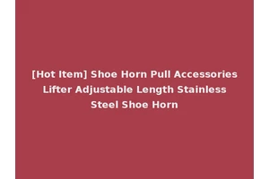 [Hot Item] Shoe Horn Pull Accessories Lifter Adjustable Length Stainless Steel Shoe Horn