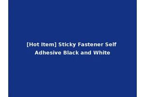[Hot Item] Sticky Fastener Self Adhesive Black and White