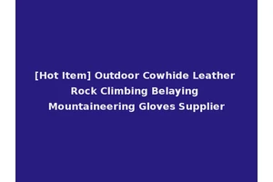 [Hot Item] Outdoor Cowhide Leather Rock Climbing Belaying Mountaineering Gloves Supplier