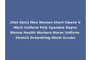 [Hot Item] Men Women Short Sleeve V-Neck Uniform Poly Spandex Rayon Blouse Health Workers Nurse Uniform Stretch Drawstring Waist Scrubs