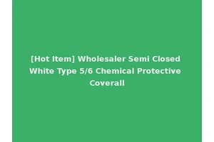 [Hot Item] Wholesaler Semi Closed White Type 5/6 Chemical Protective Coverall