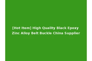 [Hot Item] High Quality Black Epoxy Zinc Alloy Belt Buckle China Supplier