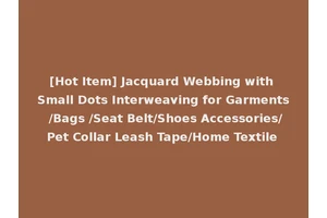 [Hot Item] Jacquard Webbing with Small Dots Interweaving for Garments /Bags /Seat Belt/Shoes Accessories/Pet Collar Leash Tape/Home Textile
