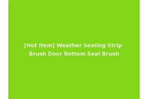[Hot Item] Weather Sealing Strip Brush Door Bottom Seal Brush