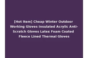[Hot Item] Cheap Winter Outdoor Working Gloves Insulated Acrylic Anti-Scratch Gloves Latex Foam Coated Fleece Lined Thermal Gloves