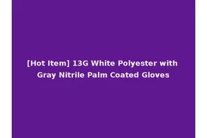 [Hot Item] 13G White Polyester with Gray Nitrile Palm Coated Gloves