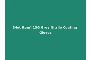 [Hot Item] 13G Grey Nitrile Coating Gloves