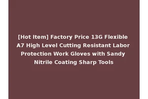 [Hot Item] Factory Price 13G Flexible A7 High Level Cutting Resistant Labor Protection Work Gloves with Sandy Nitrile Coating Sharp Tools