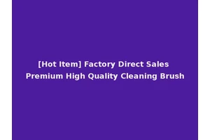 [Hot Item] Factory Direct Sales Premium High Quality Cleaning Brush