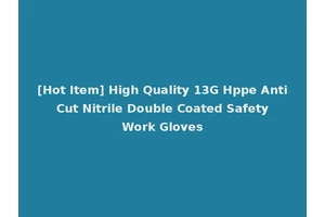 [Hot Item] High Quality 13G Hppe Anti Cut Nitrile Double Coated Safety Work Gloves