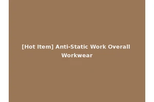 [Hot Item] Anti-Static Work Overall Workwear