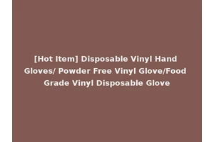 [Hot Item] Disposable Vinyl Hand Gloves/ Powder Free Vinyl Glove/Food Grade Vinyl Disposable Glove