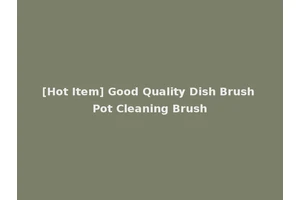 [Hot Item] Good Quality Dish Brush Pot Cleaning Brush