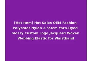 [Hot Item] Hot Sales OEM Fashion Polyester Nylon 2.5/3cm Yarn-Dyed Glossy Custom Logo Jacquard Woven Webbing Elastic for Waistband
