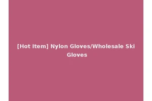[Hot Item] Nylon Gloves/Wholesale Ski Gloves
