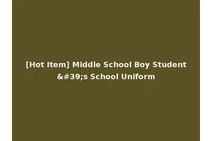 [Hot Item] Middle School Boy Student's School Uniform