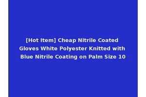 [Hot Item] Cheap Nitrile Coated Gloves White Polyester Knitted with Blue Nitrile Coating on Palm Size 10