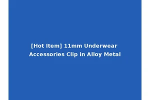 [Hot Item] 11mm Underwear Accessories Clip in Alloy Metal