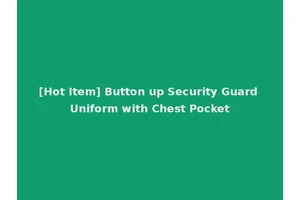 [Hot Item] Button up Security Guard Uniform with Chest Pocket