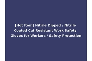 [Hot Item] Nitrile Dipped / Nitrile Coated Cut Resistant Work Safety Gloves for Workers / Safety Protection