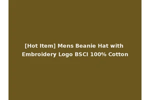 [Hot Item] Mens Beanie Hat with Embroidery Logo BSCI 100% Cotton