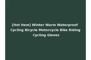 [Hot Item] Winter Warm Waterproof Cycling Bicycle Motorcycle Bike Riding Cycling Gloves