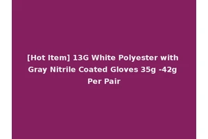 [Hot Item] 13G White Polyester with Gray Nitrile Coated Gloves 35g -42g Per Pair