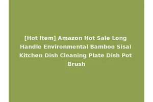 [Hot Item] Amazon Hot Sale Long Handle Environmental Bamboo Sisal Kitchen Dish Cleaning Plate Dish Pot Brush