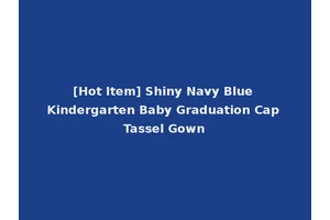[Hot Item] Shiny Navy Blue Kindergarten Baby Graduation Cap Tassel Gown