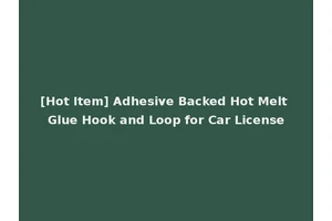 [Hot Item] Adhesive Backed Hot Melt Glue Hook and Loop for Car License
