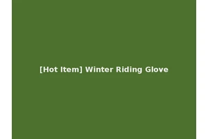 [Hot Item] Winter Riding Glove