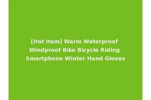 [Hot Item] Warm Waterproof Windproof Bike Bicycle Riding Smartphone Winter Hand Gloves