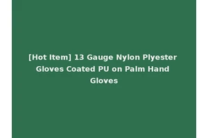 [Hot Item] 13 Gauge Nylon Plyester Gloves Coated PU on Palm Hand Gloves