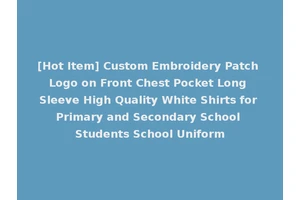 [Hot Item] Custom Embroidery Patch Logo on Front Chest Pocket Long Sleeve High Quality White Shirts for Primary and Secondary School Students School Uniform