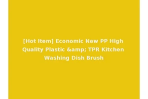 [Hot Item] Economic New PP High Quality Plastic &amp; TPR Kitchen Washing Dish Brush