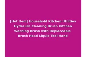 [Hot Item] Household Kitchen Utilities Hydraulic Cleaning Brush Kitchen Washing Brush with Replaceable Brush Head Liquid Tool Hand