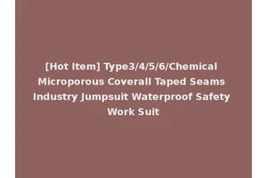 [Hot Item] Type3/4/5/6/Chemical Microporous Coverall Taped Seams Industry Jumpsuit Waterproof Safety Work Suit