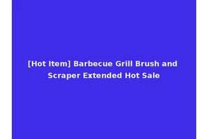 [Hot Item] Barbecue Grill Brush and Scraper Extended Hot Sale