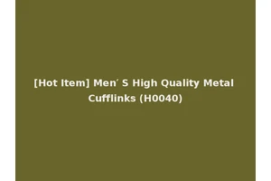 [Hot Item] Men′ S High Quality Metal Cufflinks (H0040)