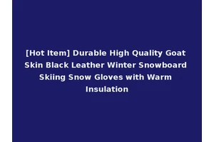 [Hot Item] Durable High Quality Goat Skin Black Leather Winter Snowboard Skiing Snow Gloves with Warm Insulation