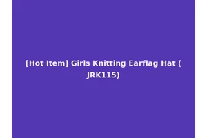 [Hot Item] Girls Knitting Earflag Hat (JRK115)