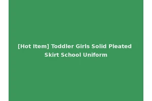 [Hot Item] Toddler Girls Solid Pleated Skirt School Uniform