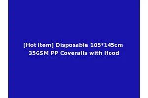 [Hot Item] Disposable 105*145cm 35GSM PP Coveralls with Hood