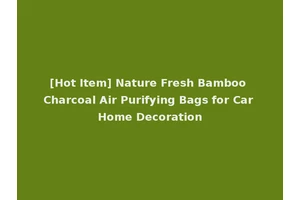 [Hot Item] Nature Fresh Bamboo Charcoal Air Purifying Bags for Car Home Decoration