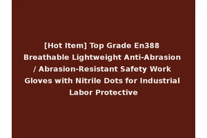 [Hot Item] Top Grade En388 Breathable Lightweight Anti-Abrasion / Abrasion-Resistant Safety Work Gloves with Nitrile Dots for Industrial Labor Protective