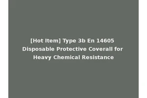 [Hot Item] Type 3b En 14605 Disposable Protective Coverall for Heavy Chemical Resistance