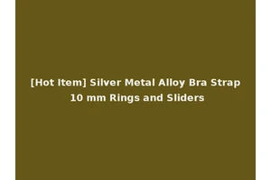 [Hot Item] Silver Metal Alloy Bra Strap 10 mm Rings and Sliders