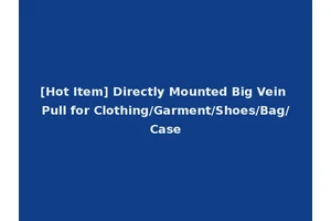 [Hot Item] Directly Mounted Big Vein Pull for Clothing/Garment/Shoes/Bag/Case