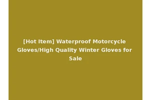 [Hot Item] Waterproof Motorcycle Gloves/High Quality Winter Gloves for Sale